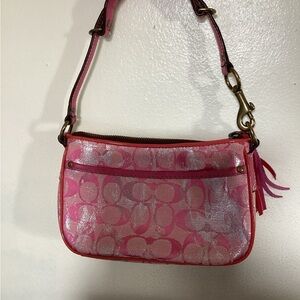 Coach Pink Signature Shoulder Bag